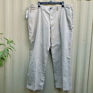 St John's Bay British Khaki Classic Fit Flat Front Pants Size 42X30 NWT